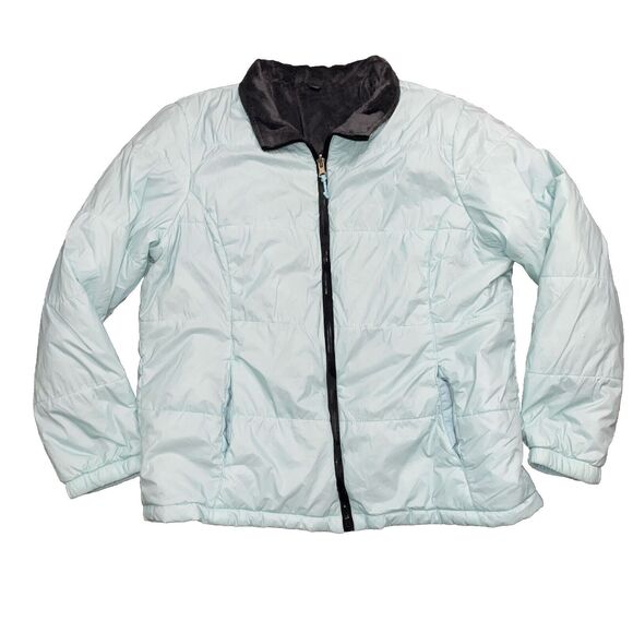 Free Country Women’s Lightweight Zip up Jacket Aqua Blue Fleece Lined Size XL - Picture 2 of 9